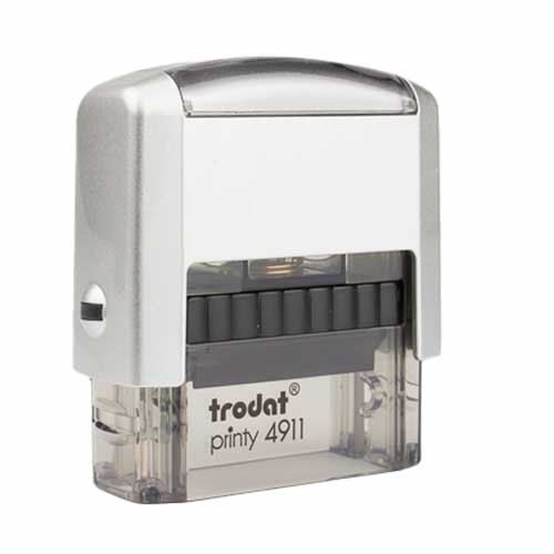 CARIMBO PRINTY 4911 P2 PRATA/FUMÊ 38X14MM TTD